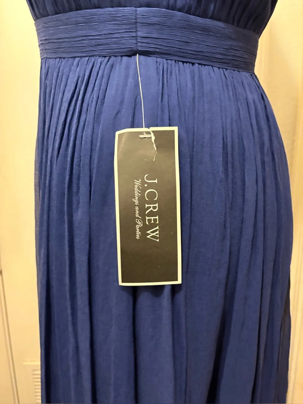 J. Crew Deep Blue Pleated Maxi Skirt